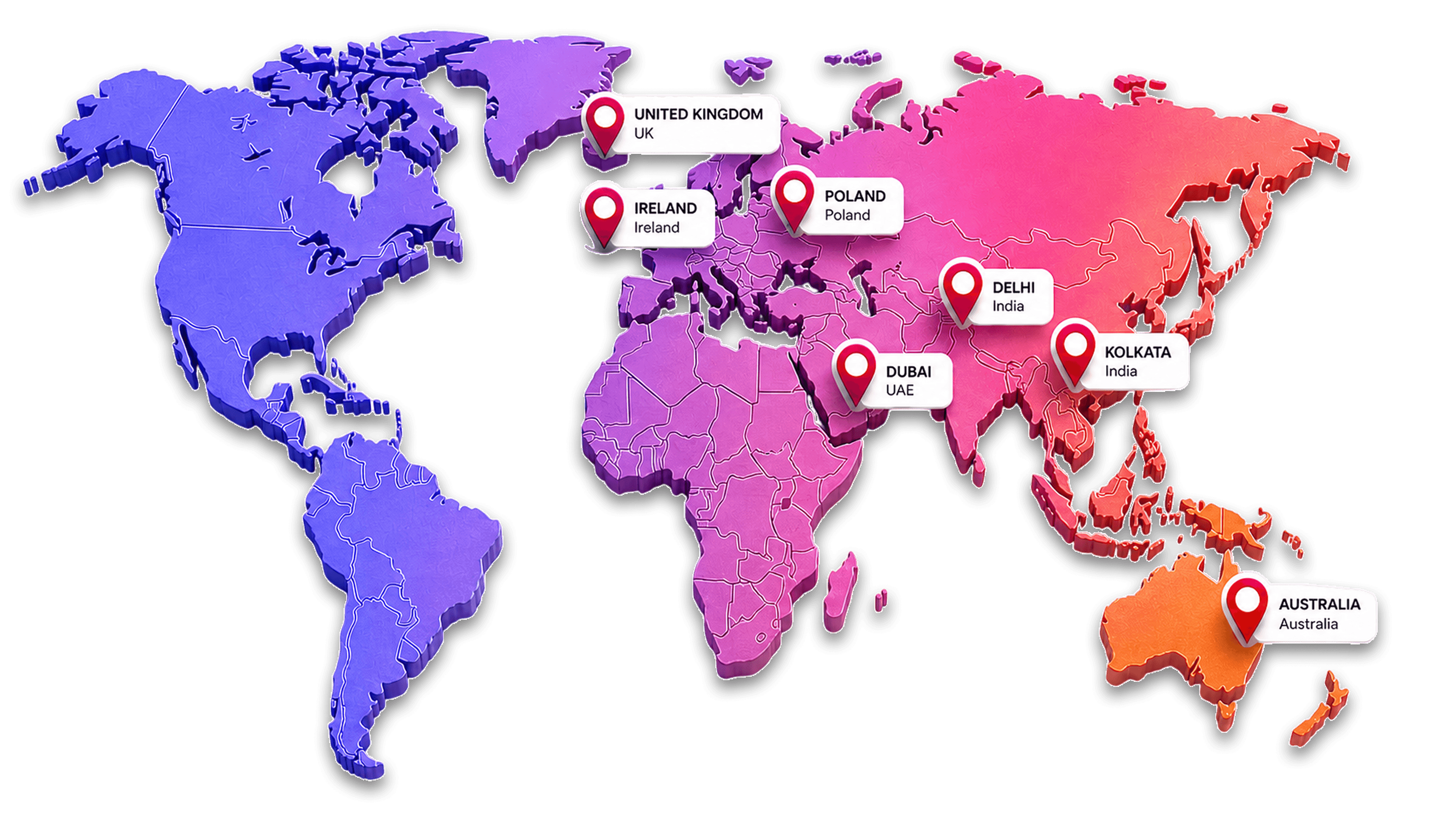 WebTechnoMind Global Offices Map